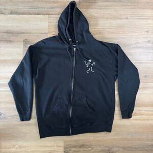 Social Distortion Black Kat Vintage Hoodie Size XXL Skeleton Graphic Punk Rock